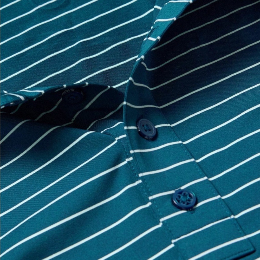 NWT 
G/FORE - Striped Tech-Jersey Polo Shirt - Blue XL - Picture 2 of 6